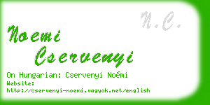 noemi cservenyi business card